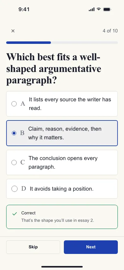 Education Clear: Quiz on mobile