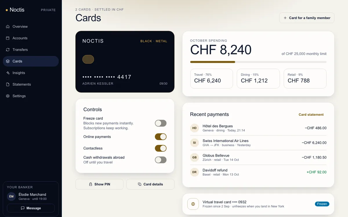 Fintech Night: Cards on desktop