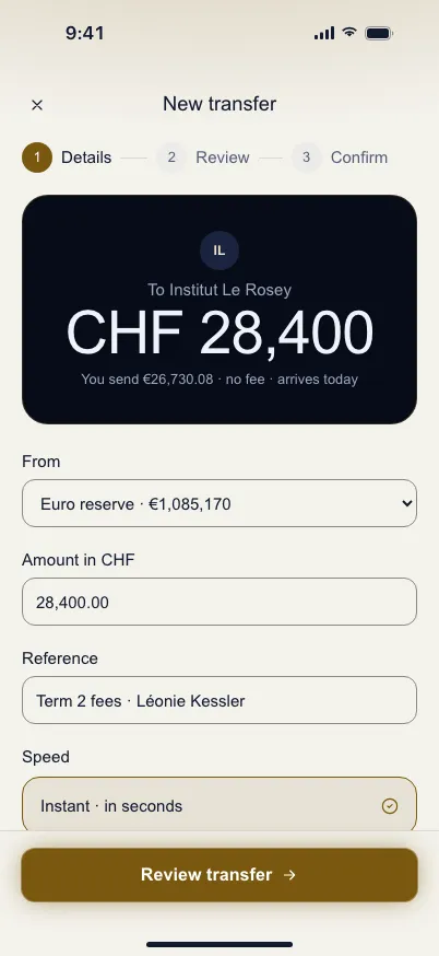 Fintech Night: Transfer on mobile