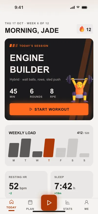 Fitness Energy: Today on mobile
