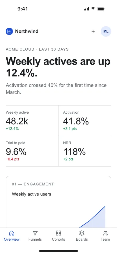 Minimal SaaS: Overview on mobile