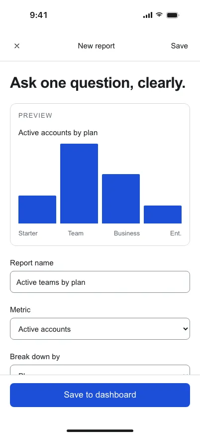 Minimal SaaS: Report on mobile